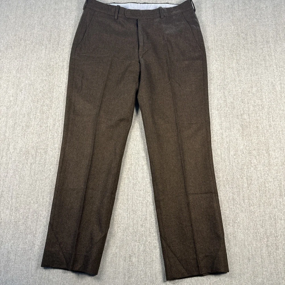 Epaulet Pants Men 31 Brown Wool‎ Made in USA Brooklyn NYC tailored trussers